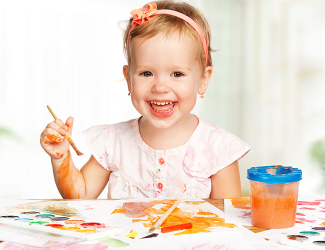 16 month old painting.